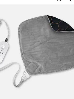 Sharper Image Calming Heat Copper & Charcoal Contour Pad-NEW-V85471